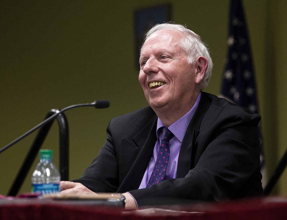 Former North Idaho College instructor and co-founder of Human Rights Education Institute Tony Stewart shares his optimism for human rights Tuesday evening at NIC&#146;s third annual Diversity Symposium. (LOREN BENOIT/Press)