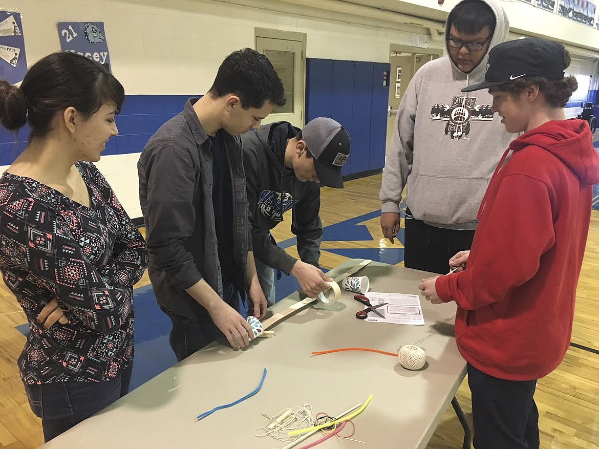 DURING CAREER Day at St. Ignatius last week, students worked together in teams to solve various scenarios by creative thinking. (Photo provided)