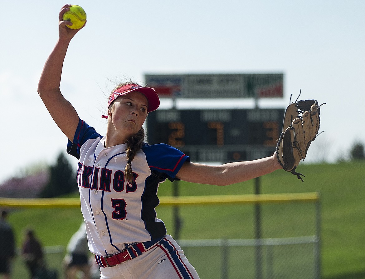 Coeur d&#146;Alene High&#146;s Natalie Sell delivers a pitch against Lake City on Tuesday at Lake City.