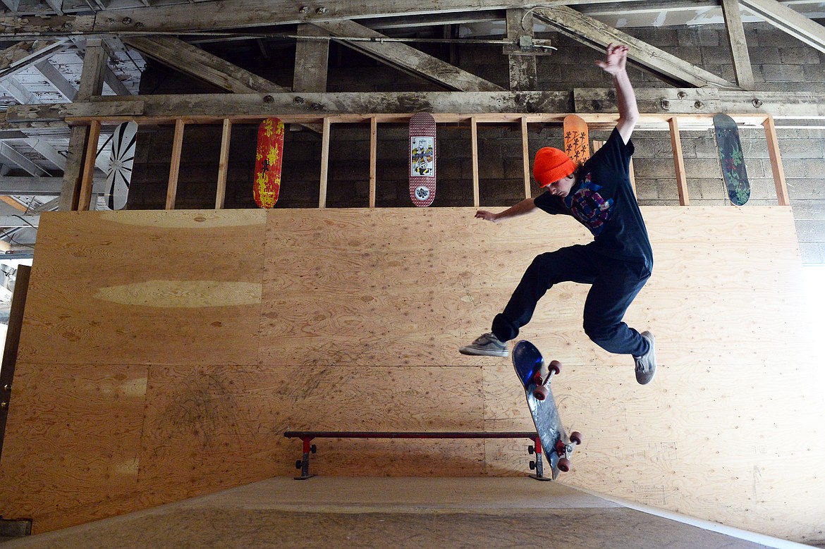 Dominic Gribbin, 15, skates during an open skate at Serious JuJu on May 4.