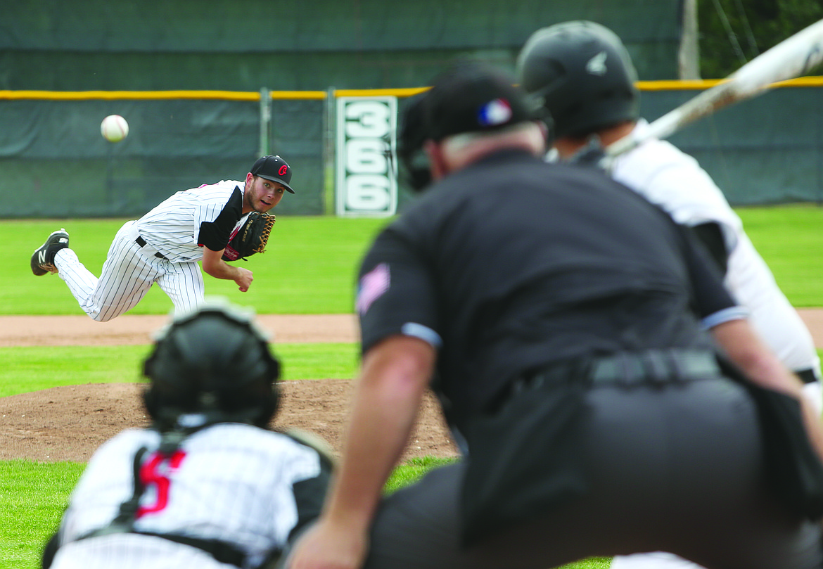 Connor Vanderweyst/Columbia Basin Herald
Othello starter Josh Calzadillas works against Ephrata Tuesday at Johnson-O'Brien Stadium.