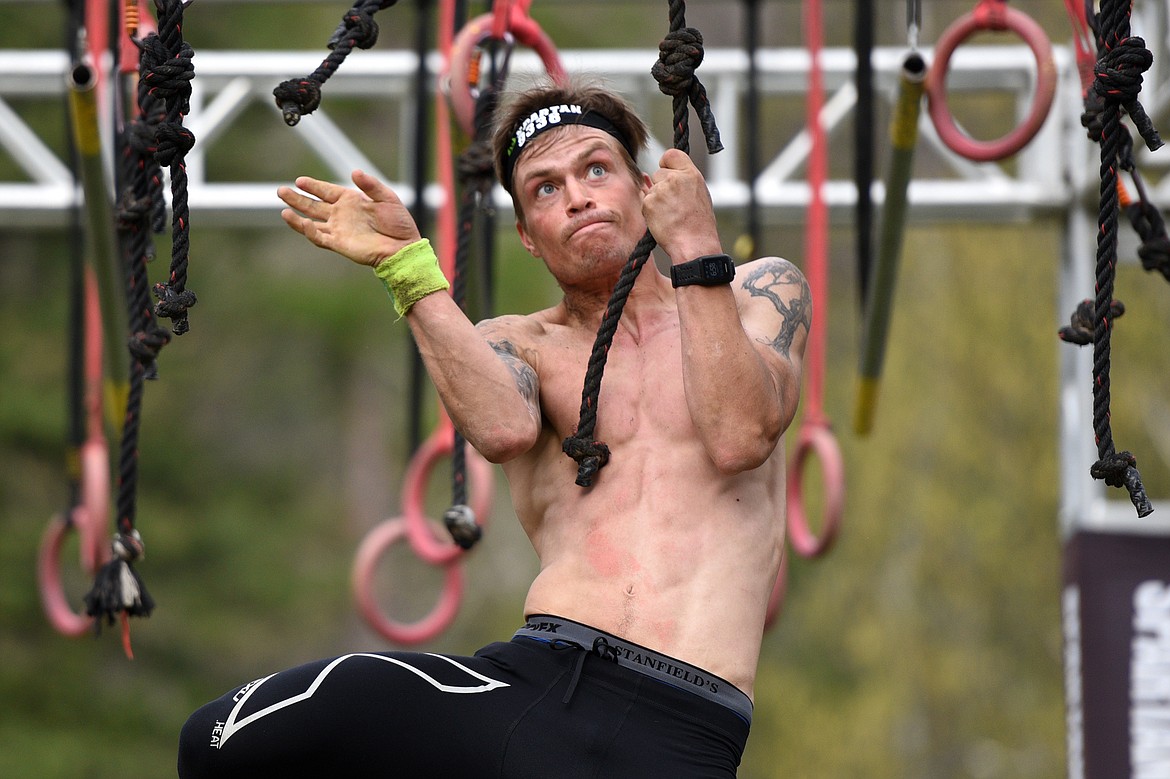 Competitors navigate the 13-mile &#147;Beast&#148; course at Spartan&#146;s Mountain Series Race in Bigfork on Saturday. (Casey Kreider/Daily Inter Lake)