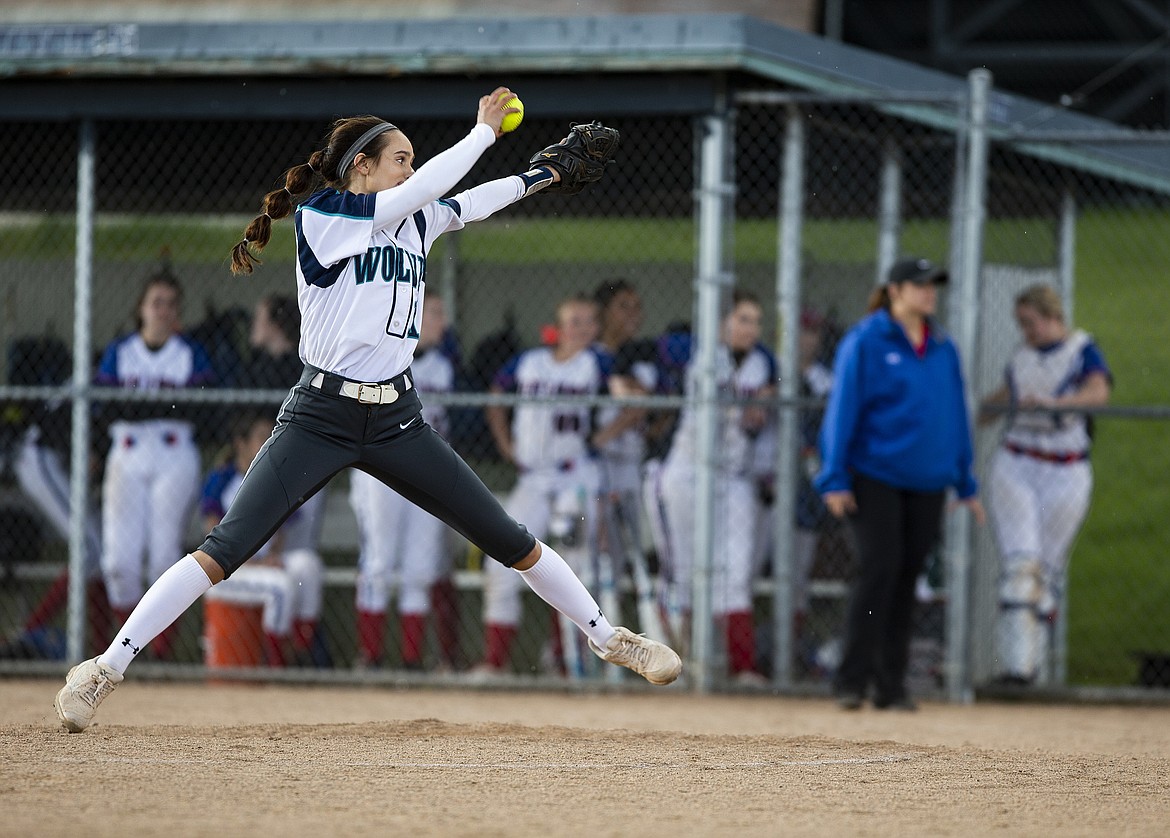 Lake City&#146;s Mckenzie Wilson delivers a pitch in Tuesday&#146;s game against Coeur d&#146;Alene. (LOREN BENOIT/Press)