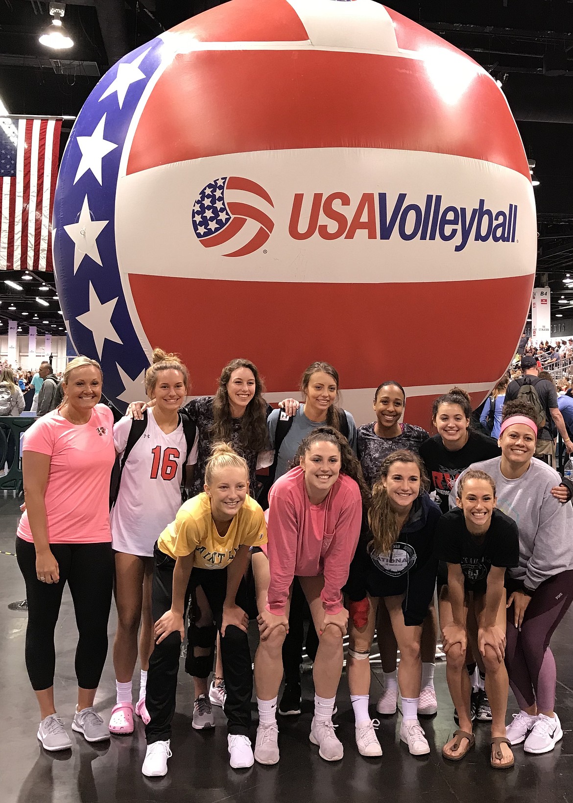 Courtesy photo
The Renovators under-18 volleyball team finished fifth in the gold bracket in the National division at the USA Volleyball U18 national tournament April 26-29 in Anaheim, Calif. The Renovators qualified through their Evergreen Region. There were four divisions at nationals &#151; Open (36 teams), National (48 teams), USA (48 teams) and American (64 teams). It was the highest finish for a first-year club team in our region since 2005. In the front row from left are Arlaina Stephenson, Kelly Horning, Reilley Chapman and Klaire Mitchell; and back row from left, coach Kari Chavez, Tessa Sarff, Rachael Schlect, Allison Munday, Kaitlyn White, Katherine McEuen and coach Mackenzie Hamilton.