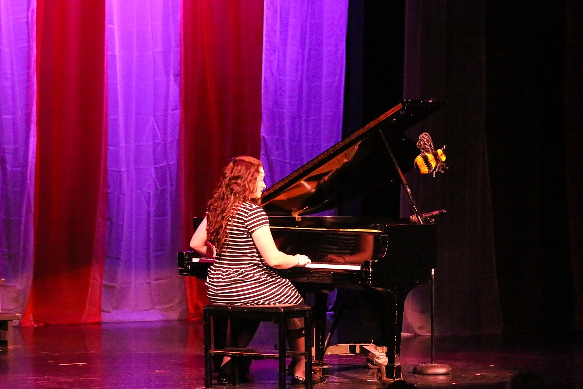 Photo by MANDI BATEMAN
Hannah Beazer won the talent portion of the show with her performance of &#147;Bumble Boogie&#148; on the piano.