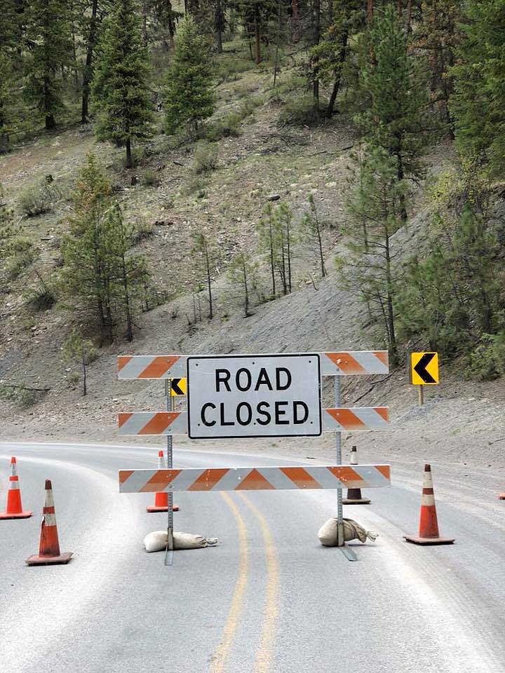 Blueslide Road is closed at mile marker 14 and 13.5 due to a washout. (Erin Jusseaume/ Clark Fork Valley Press)