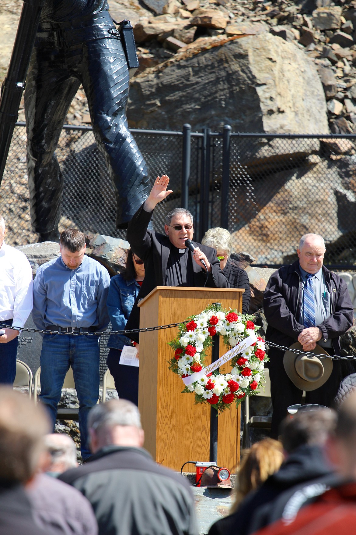 Father Jerome delivers the benediction to wrap-up the ceremony.