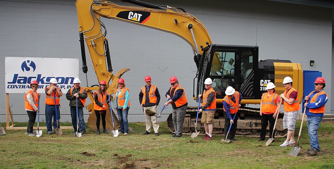 A ground-breaking ceremony was held at Superior High School on April 25 as construction for the new $3.3 million addition begins. It will be completed by November 2018. (Kathleen Woodford/Mineral Independent)