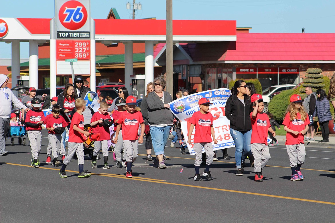 Chanet Stevenson/The Sun Tribune - Othello youth baseball and softball teams kicked off their 2018 season with a parade and opening ceremony Saturday.