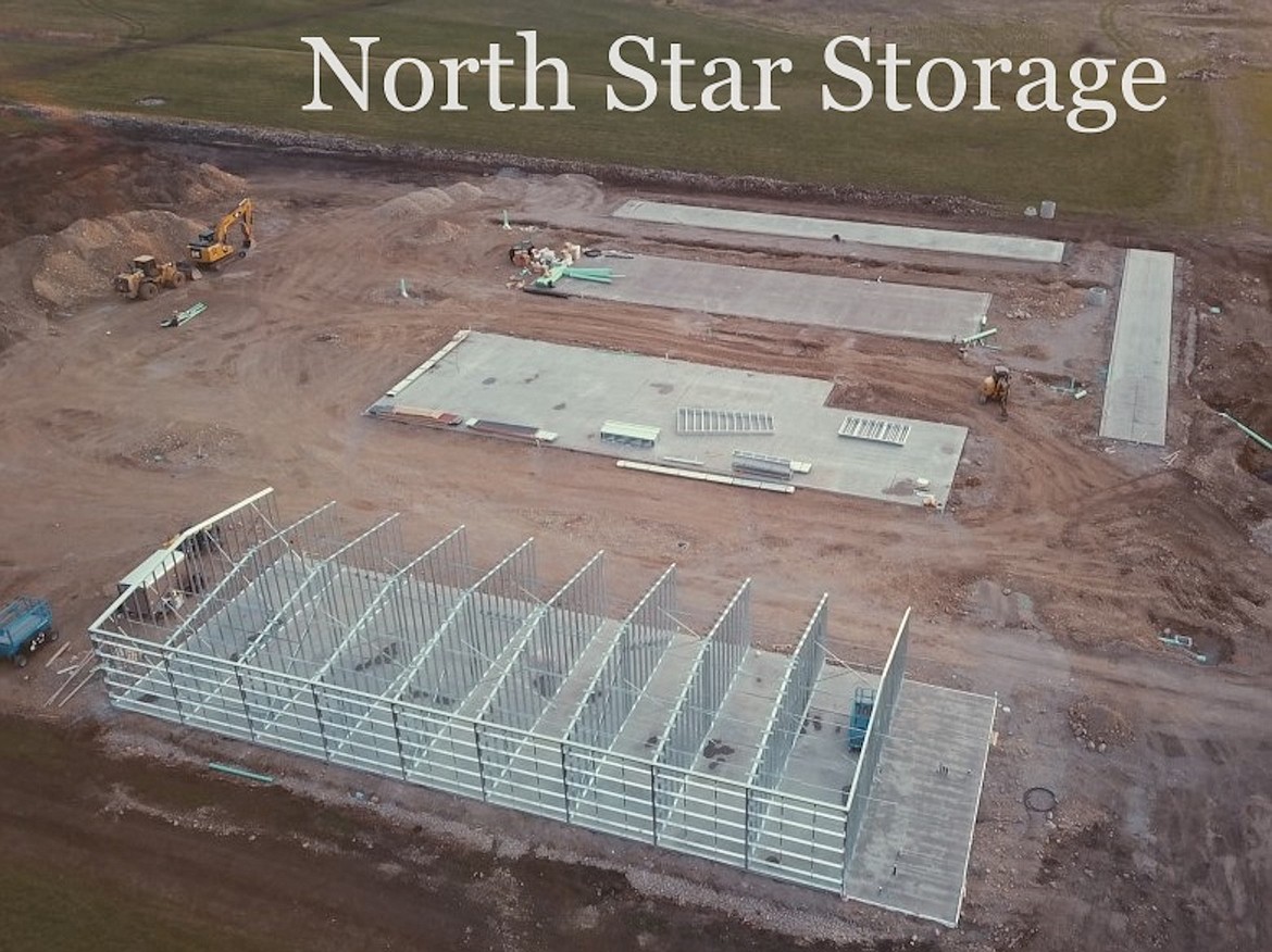 Storage space is growing quickly across Kootenai County thanks to population growth, say local facility owners. More than 21,000 square feet of new space is under construction for North Star Storage in Post Falls. (Courtesy)
