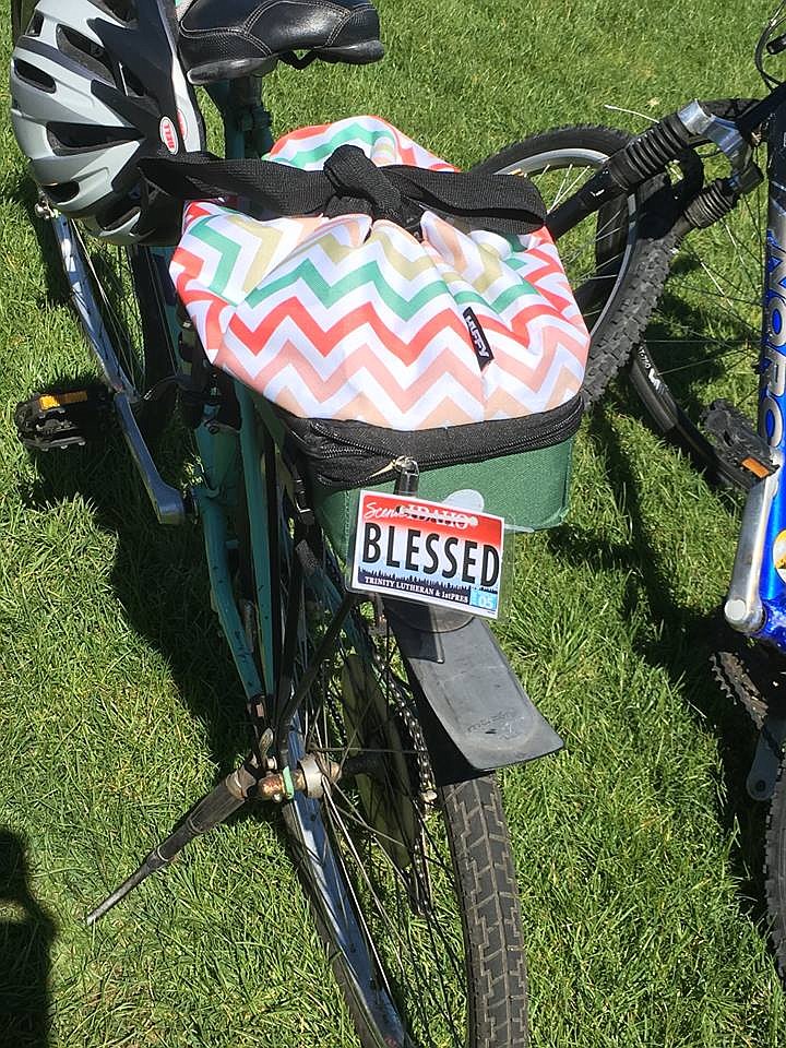 These specially made &#147;Blessed&#148; bike license plates will be given to many who attend the Blessing of the Bikes in Coeur d&#146;Alene City Park on Sunday. This year&#146;s event is being organized by Trinity Lutheran Church, First Presbyterian Church in Coeur d&#146;Alene and Community Presbyterian Church in Post Falls.

Courtesy photo