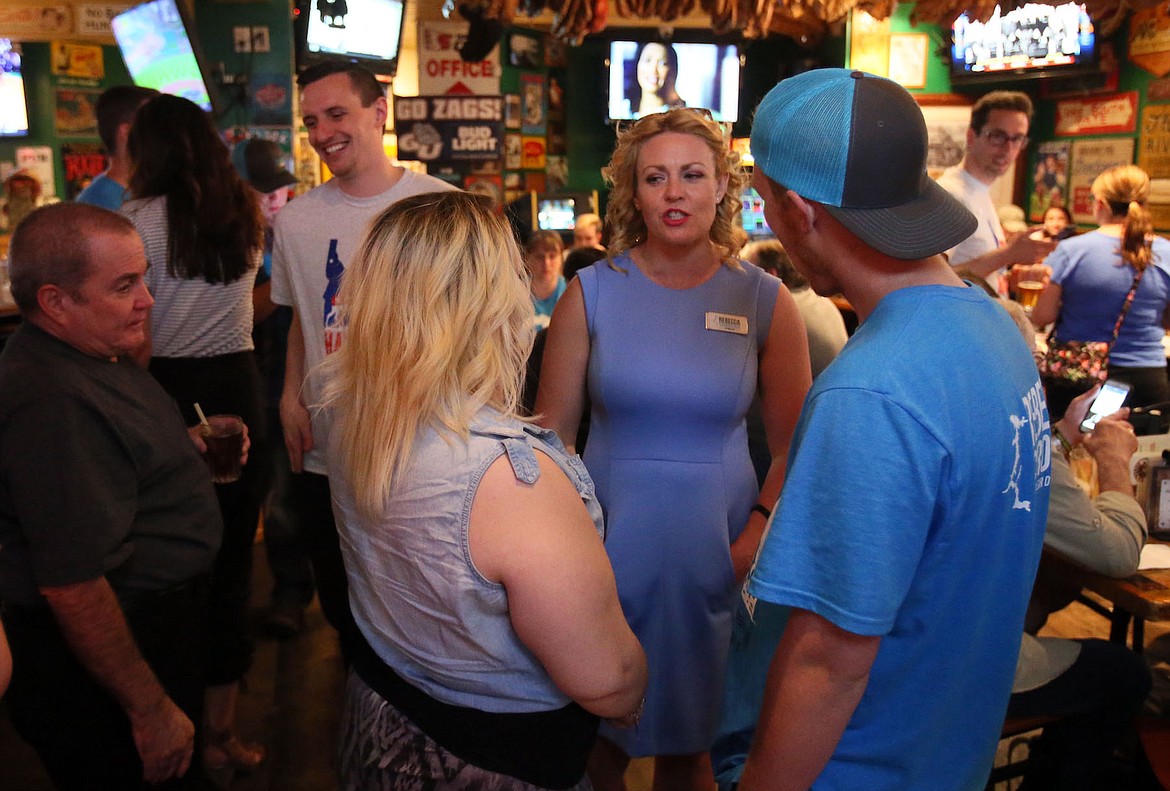 State legislative candidates Shem Hanks, Rebecca Schroeder, and Dan Hanks shared good times with Democratic supporters at Capone&#146;s in Coeur d&#146;Alene Tuesday night. (JUDD WILSON/Press)