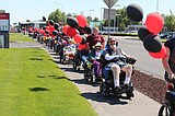 Wheelchairs on parade