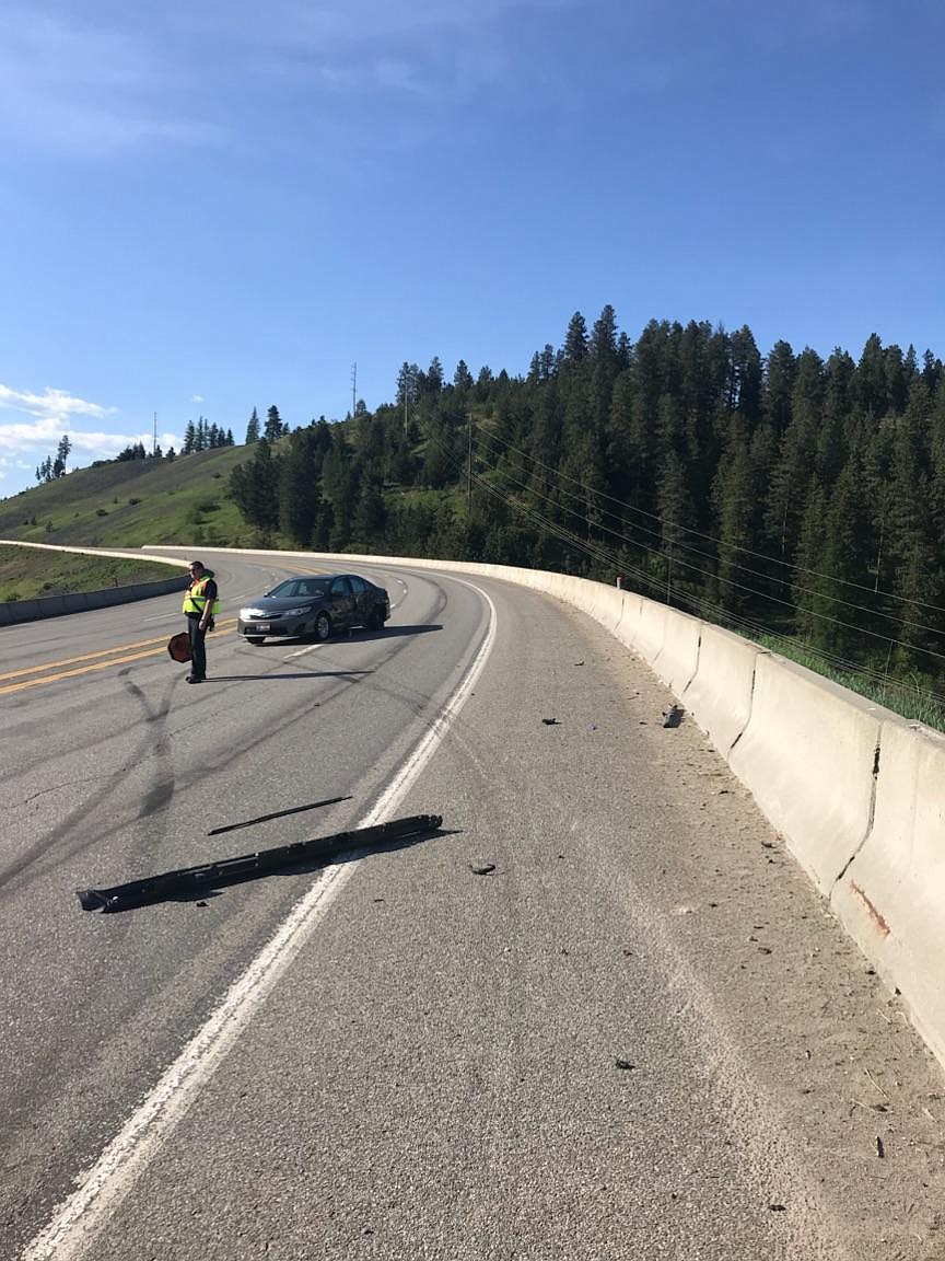 (Courtesy Photo)
Bonners Ferry Police Chief Brian Zimmerman&#146;s car was spun around 180 degrees.