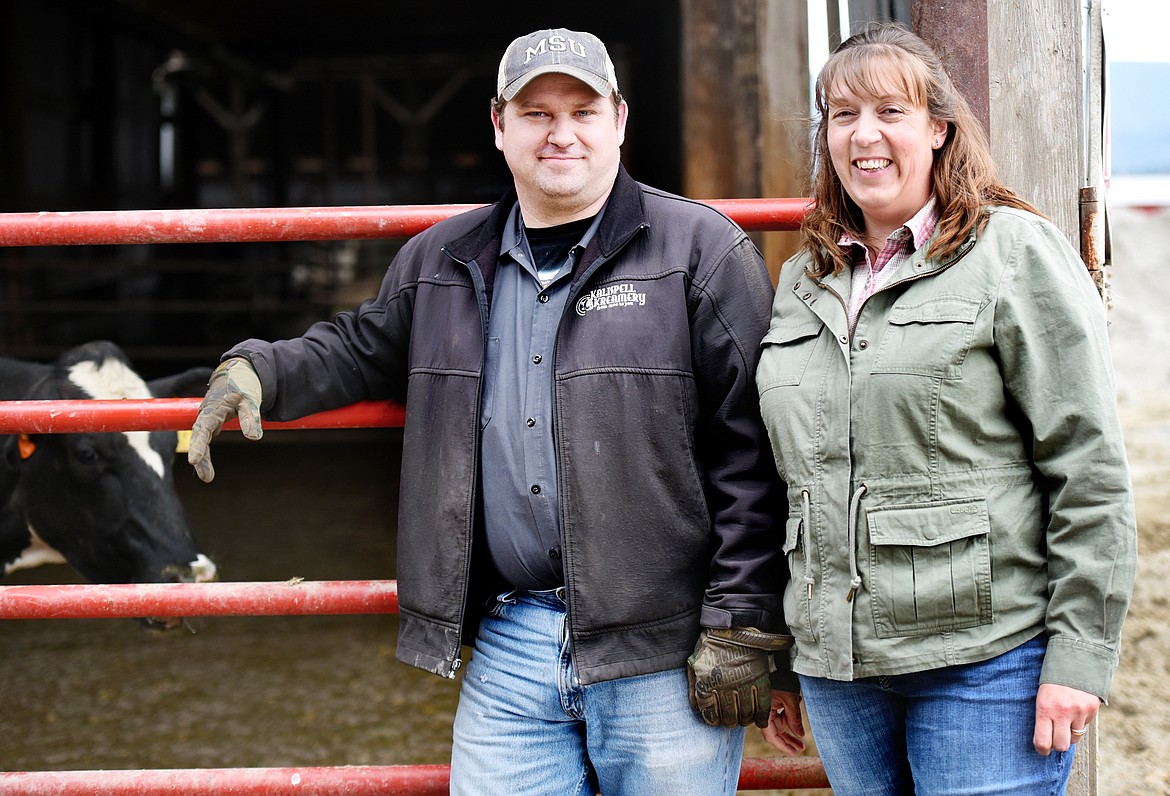 Jared and Mary Tuck, owners of Kalispell Kreamery, on May 3 in West Valley.