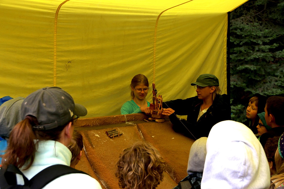 (Photo by MARY MALONE)
Farmin-Stidwell Elementary students learned about logging during Idaho State Forestry Contest  on Thursday.