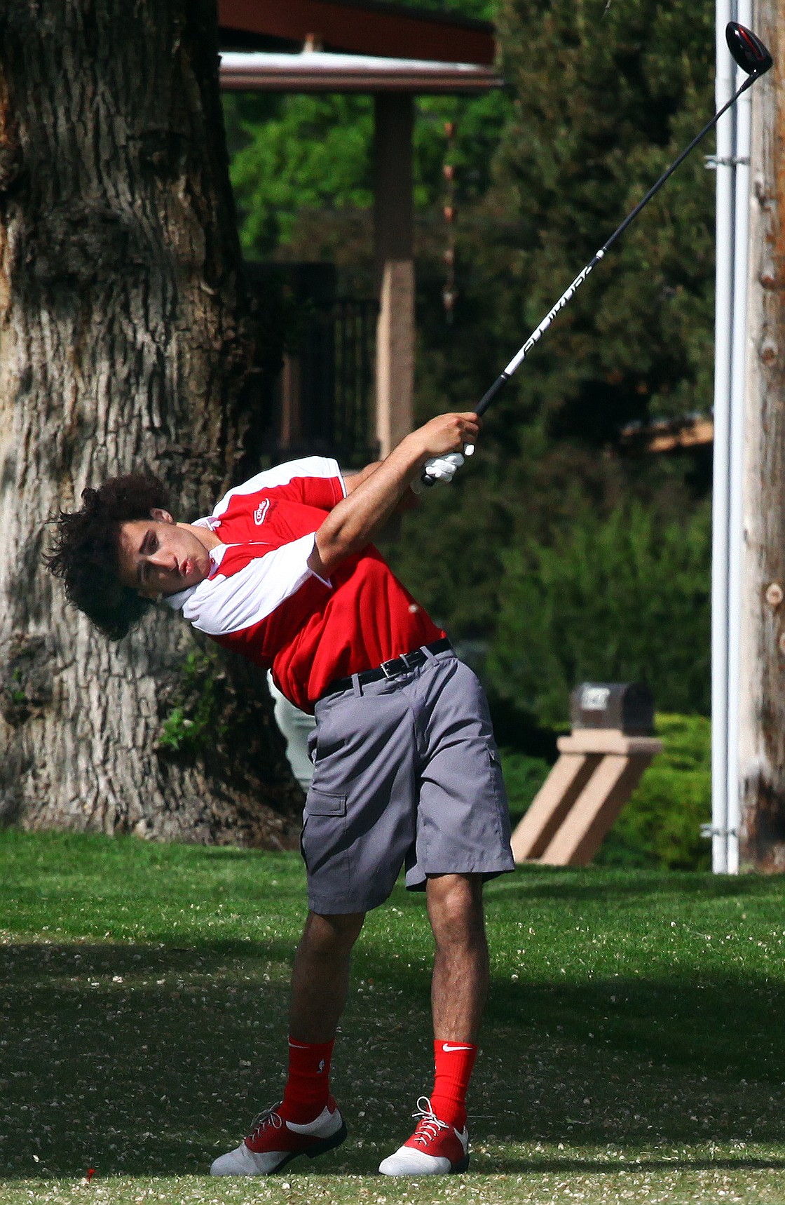 Rodney Harwood/Columbia Basin Herald
Defending 2A state medalist Patrick Azevedo from Othello is a favorite to win the CWAC District Golf Tournament on Monday at Lakeview Golf &amp; Country Club.