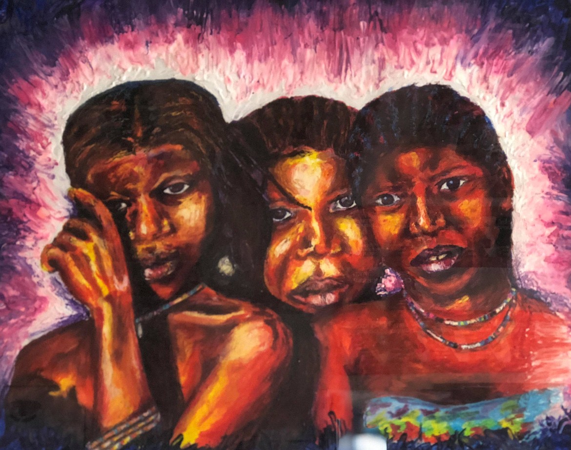 &#145;Together We Rise&#146; an oil pastels creation by Jessica Thompson.