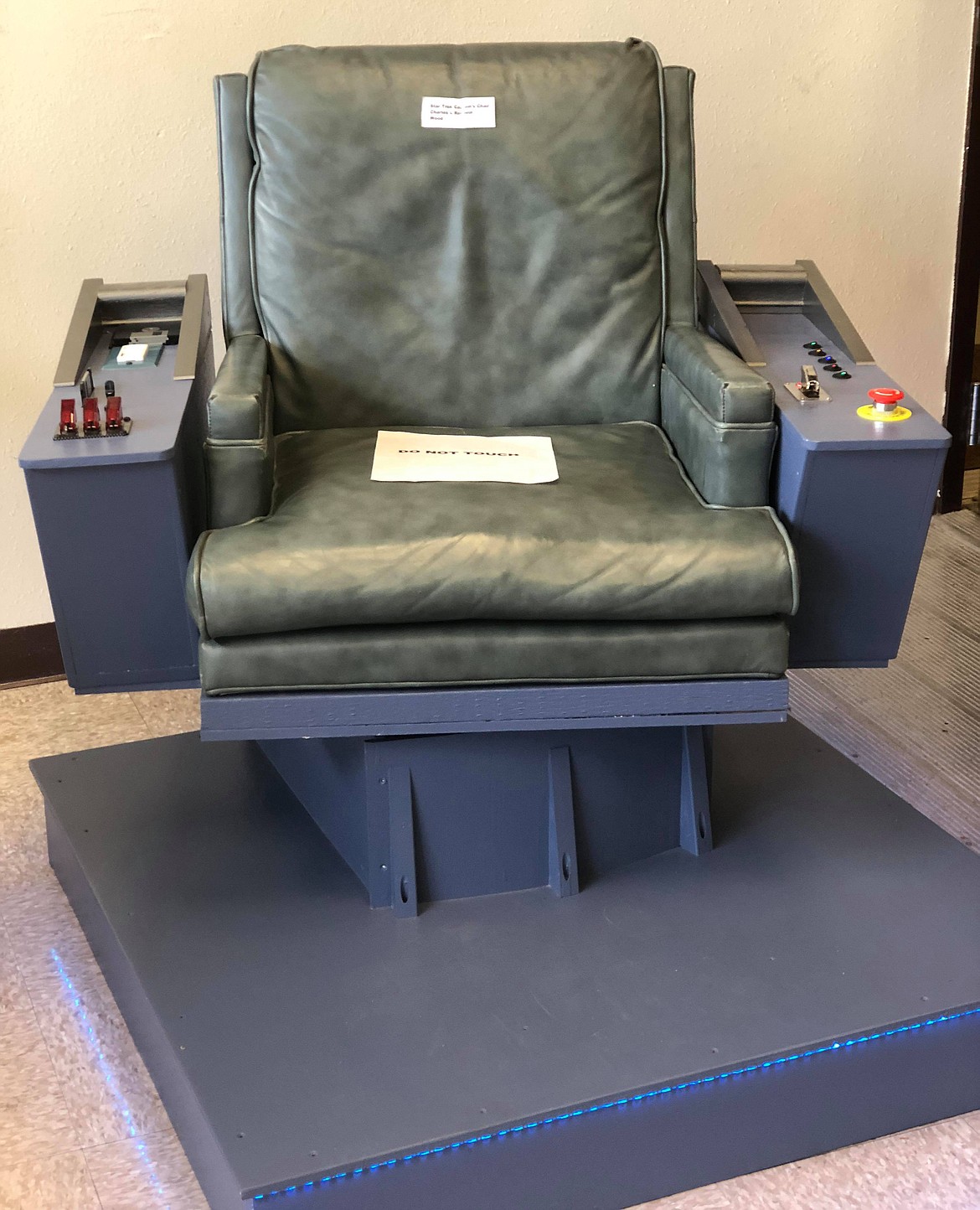 Charles L Rehbein created a life-sized Star Trek captains chair for the exhibit.