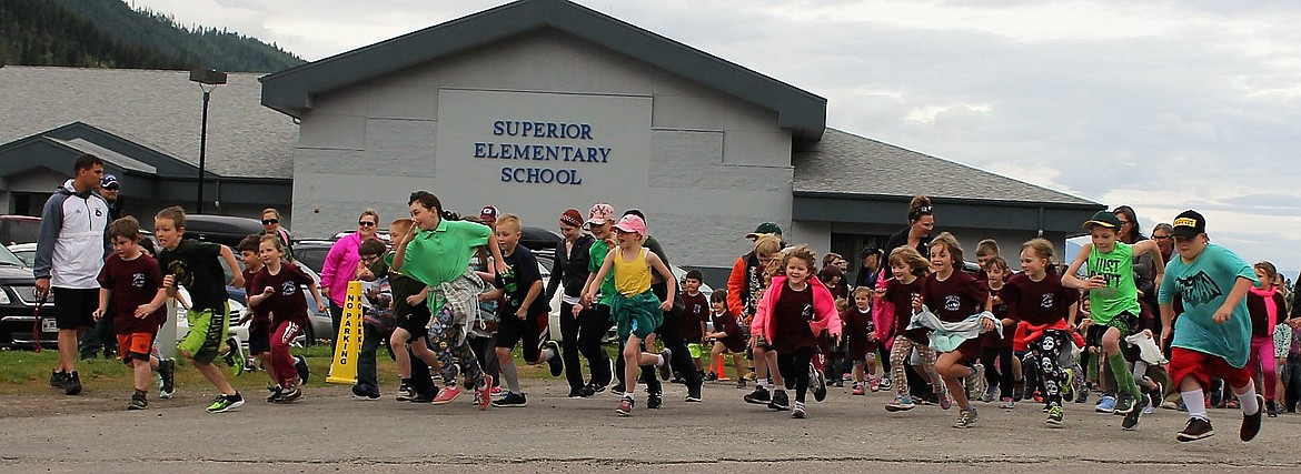 Kindergarten through grades 4 ran a mile for the Annual Mineral County Fun Run.