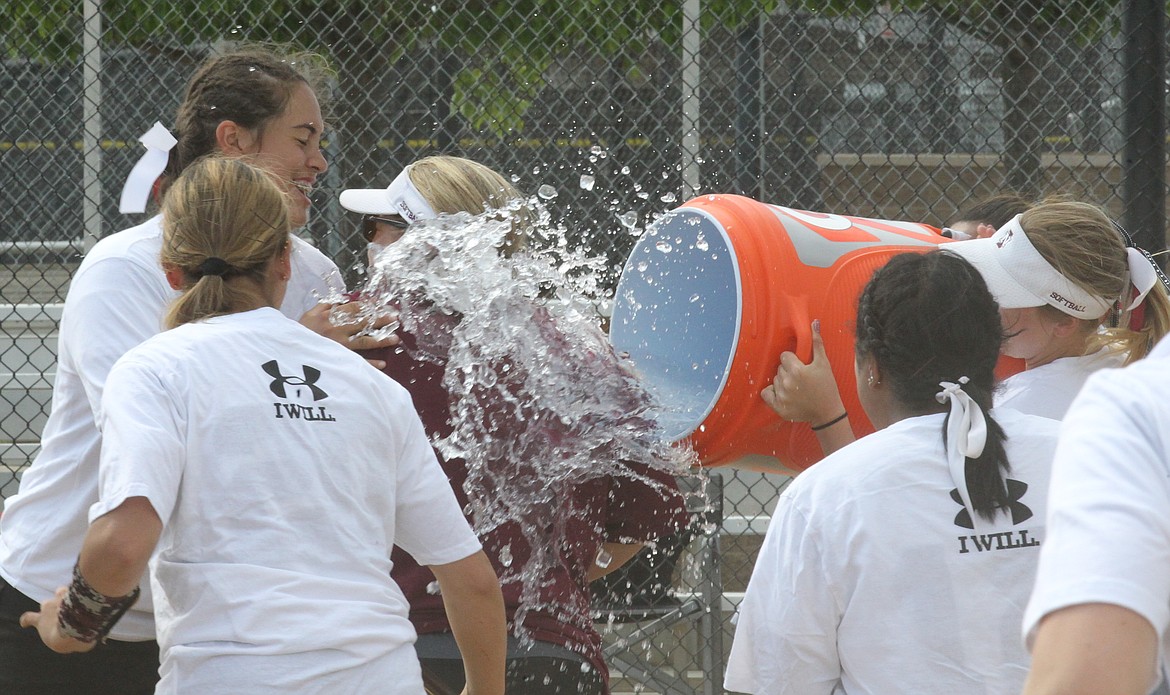 Though she tried, NIC softball coach Don Don Williams couldn&#146;t escape the ice water bath after the Cardinals won the NWAC title last Monday in Spokane.