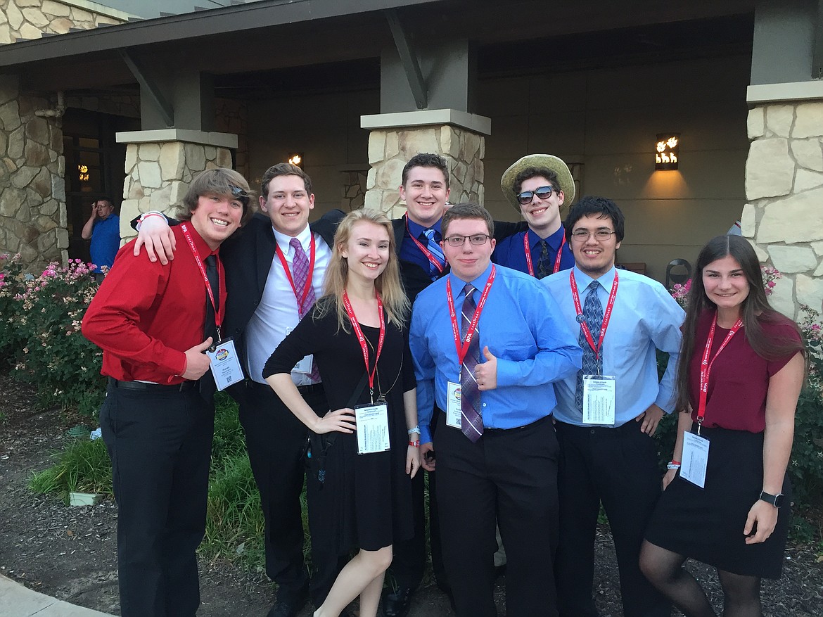 Eight Sandpoint High School students competed at the Business Professionals of America National Leadership Conference in Dallas, Texas, recently, with Ron Korn, left, taking second place in the nation for Computer Network Technology. SHS students from top left, Ron Korn, William Loper, Camden Spalding and Jacob Uzabel; from lower left, Sarah Wilburn, , Austin Iverson, Alexander VanCorbach and Victoria Hewitt.

(Courtesy photo)