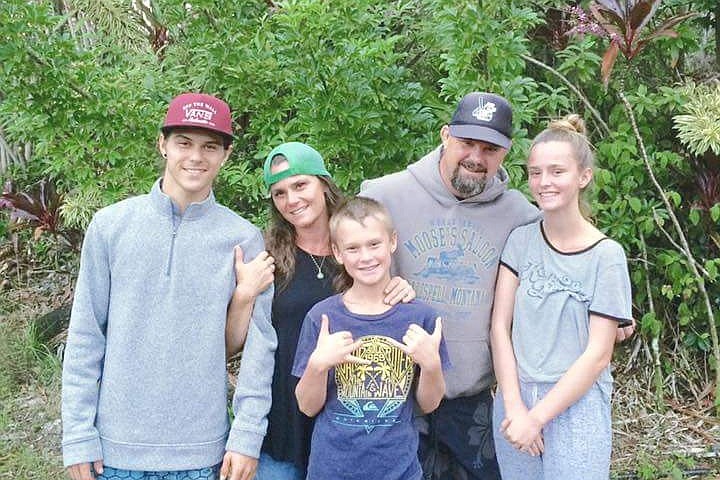 Jared and Catherine McManus and their children. The family was evacuated from their Hawaii home as lava surrounded the neighborhood. (Courtesy photo)