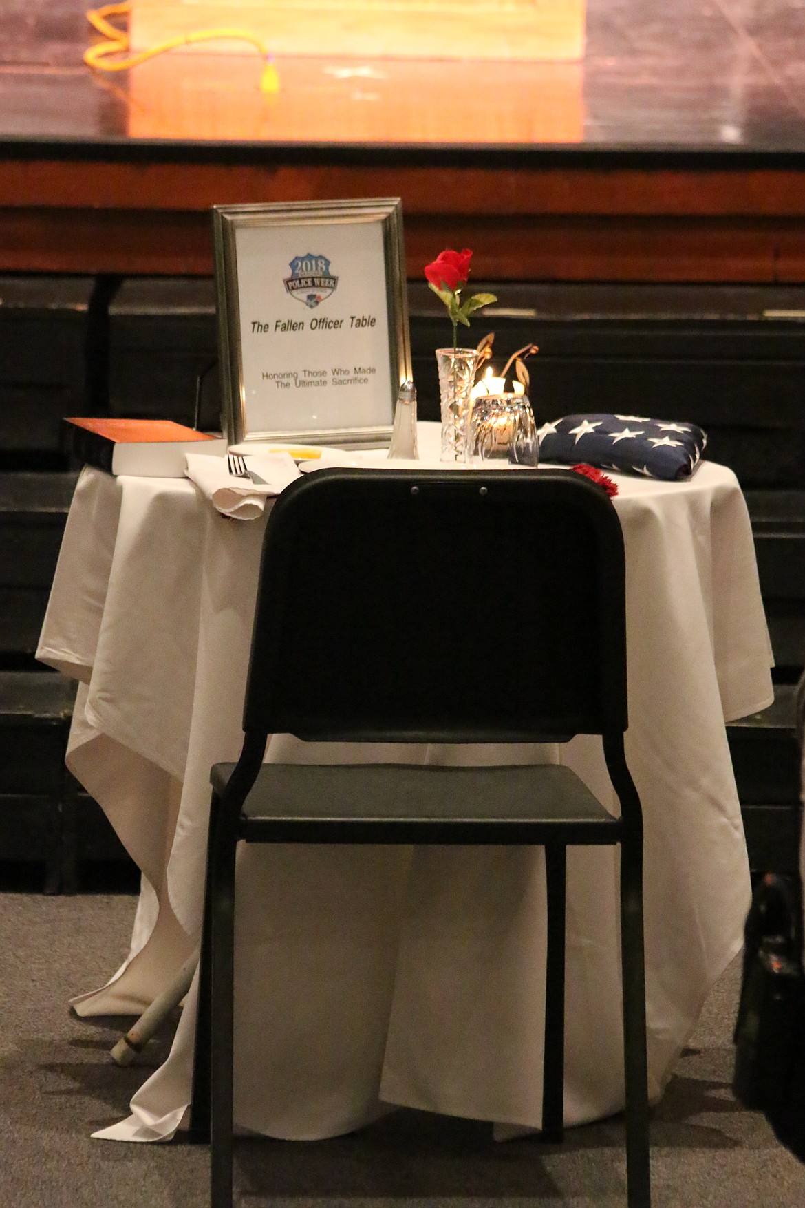 Photo by MANDI BATEMAN
The Fallen Officer Table at the National Peace Officer Memorial Observance.