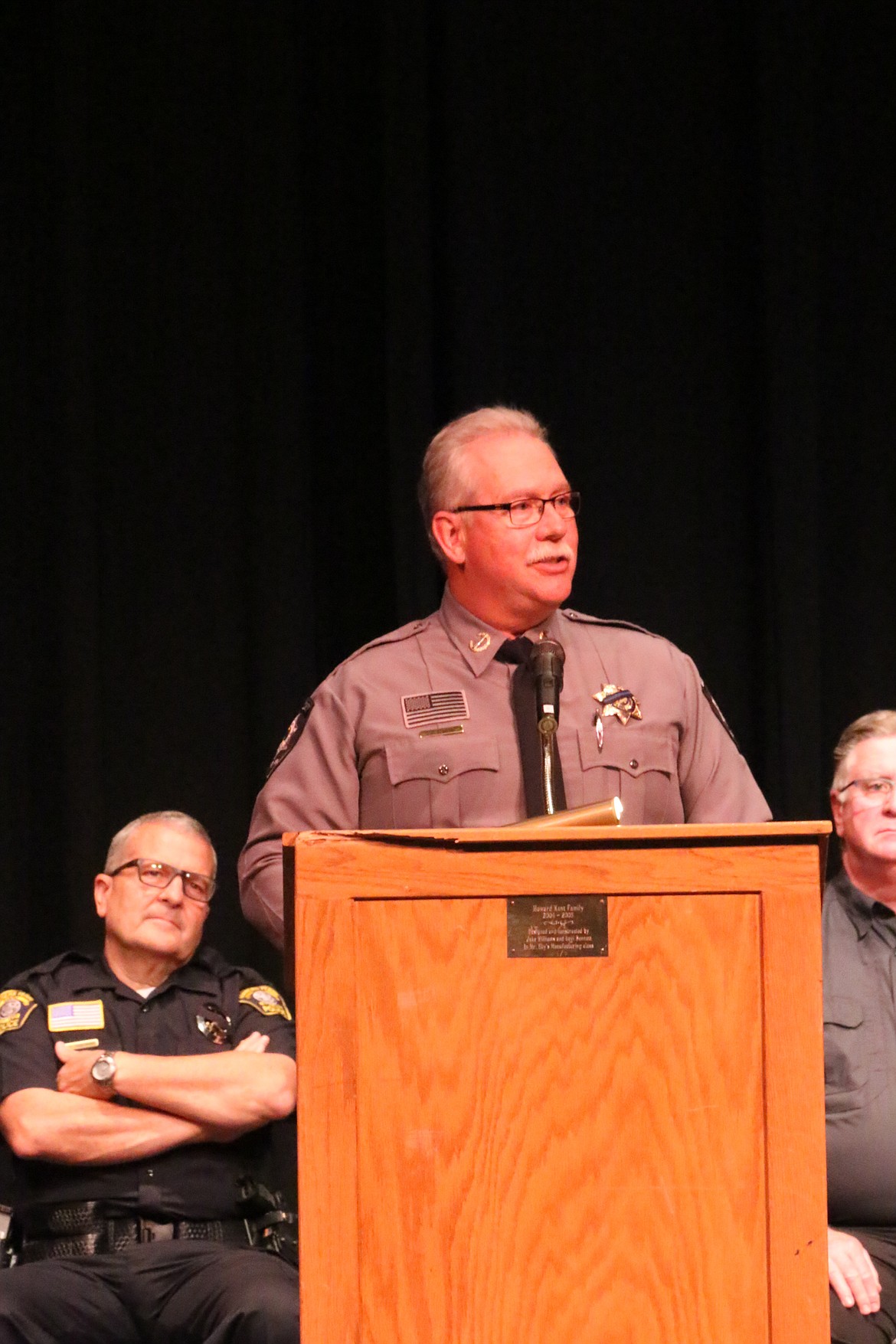 Photo by MANDI BATEMAN
Boundary County Sheriff Dave Kramer gave a moving speech.