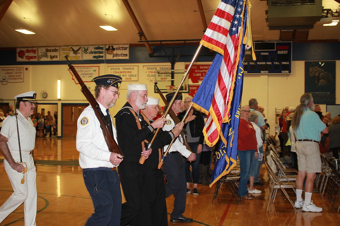 Post 13 did the Presentation of Colors during the Armed Forces Recognition Ceremony on May 19 in Superior. (Kathleen Woodford/Mineral Independent)