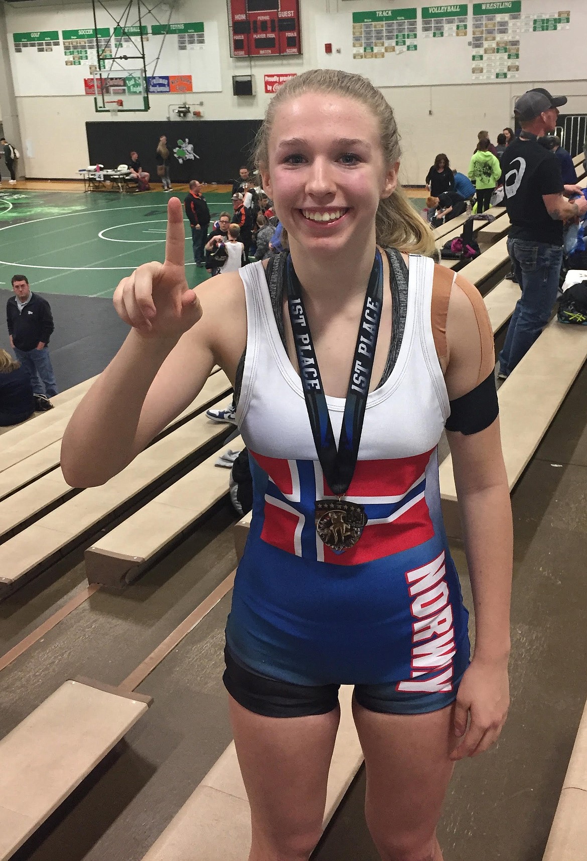 Johansen crowned state champion

After a tough showing at her first-ever Nationals in Oklahoma in March, Sandpoint Middle School&#146;s Kayelin Johansen rallied back to the top of the podium with first place finishes at the recent Washington Quad State Viper Wrestling Tournament in Nampa. Johansen was crowned state champion at 114 pounds in the school girls division in both Freestyle and Folkstyle. Johansen, a member of Team Idaho, will compete in June at the Turf Wars in Pocatello, then will begin preparing for her freshman season at SHS. &#147;I cannot wait to join the high school team and compete for Sandpoint High School. I have wrestled for coach (Jake) Stark in the Top Dog program and am now ready to go to the next level,&#148; said Johansen. &#147;Girls wrestling has grown in Idaho, more than doubling each year.&#148; 

(Courtesy photo)