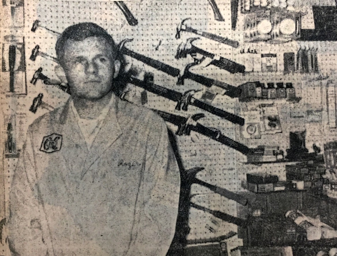 (Courtesy photo)
Roger Gregory is pictured in an old newspaper photo shortly after buying Buck&#146;s Hardware.