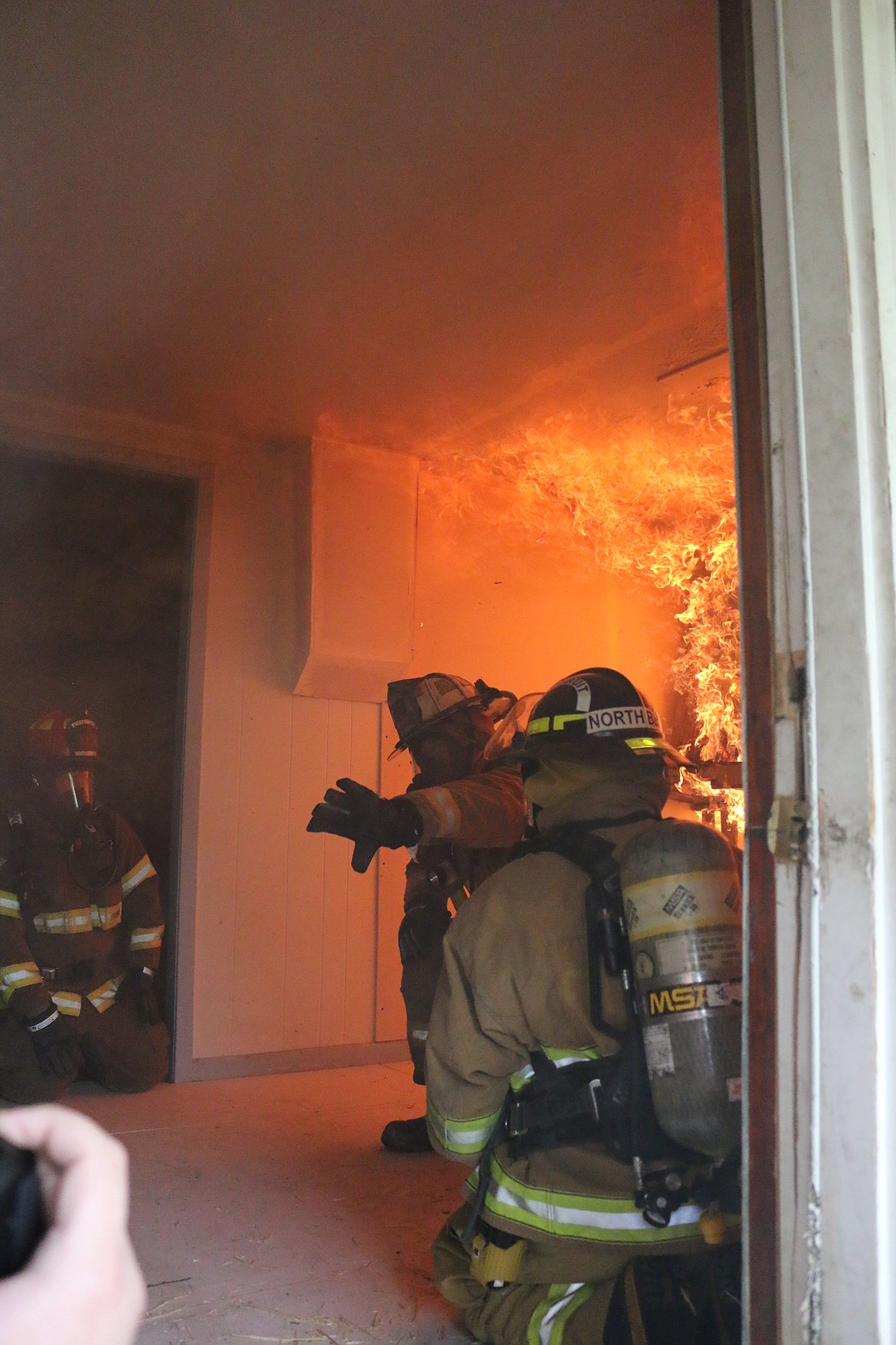 Photo by MANDI BATEMAN
The instructor asked for the main door to be closed once the fire was going for the Confidence Burn.