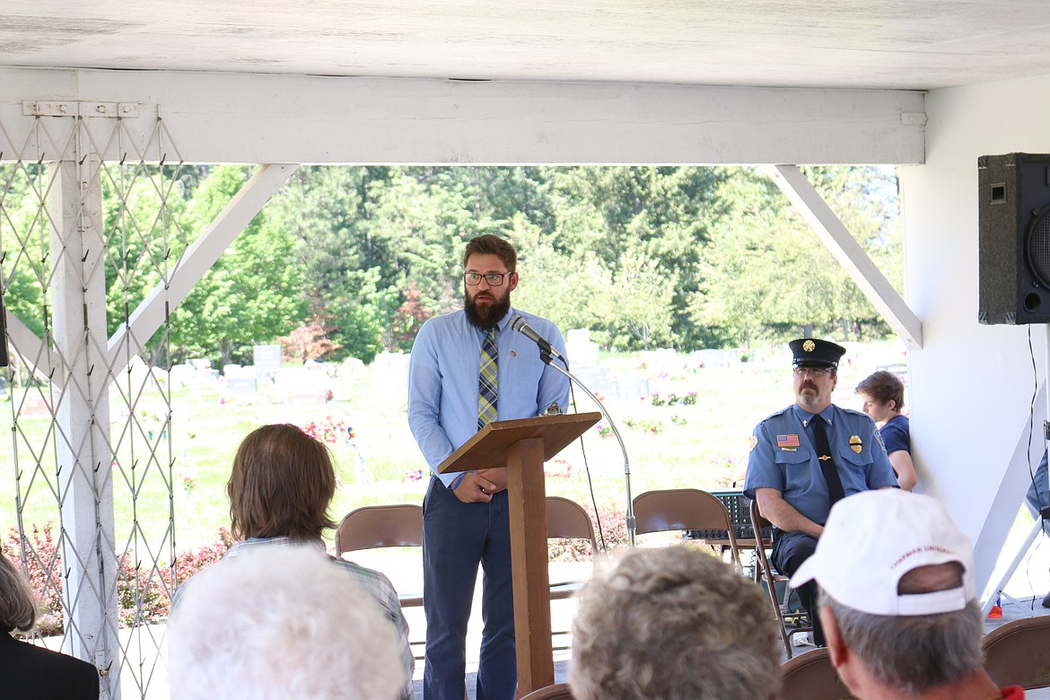 Photo by MANDI BATEMAN
Bonners Ferry High School Principal Kevin Dinning was chosen as this year&#146;s speaker because of his connection to the next generation.