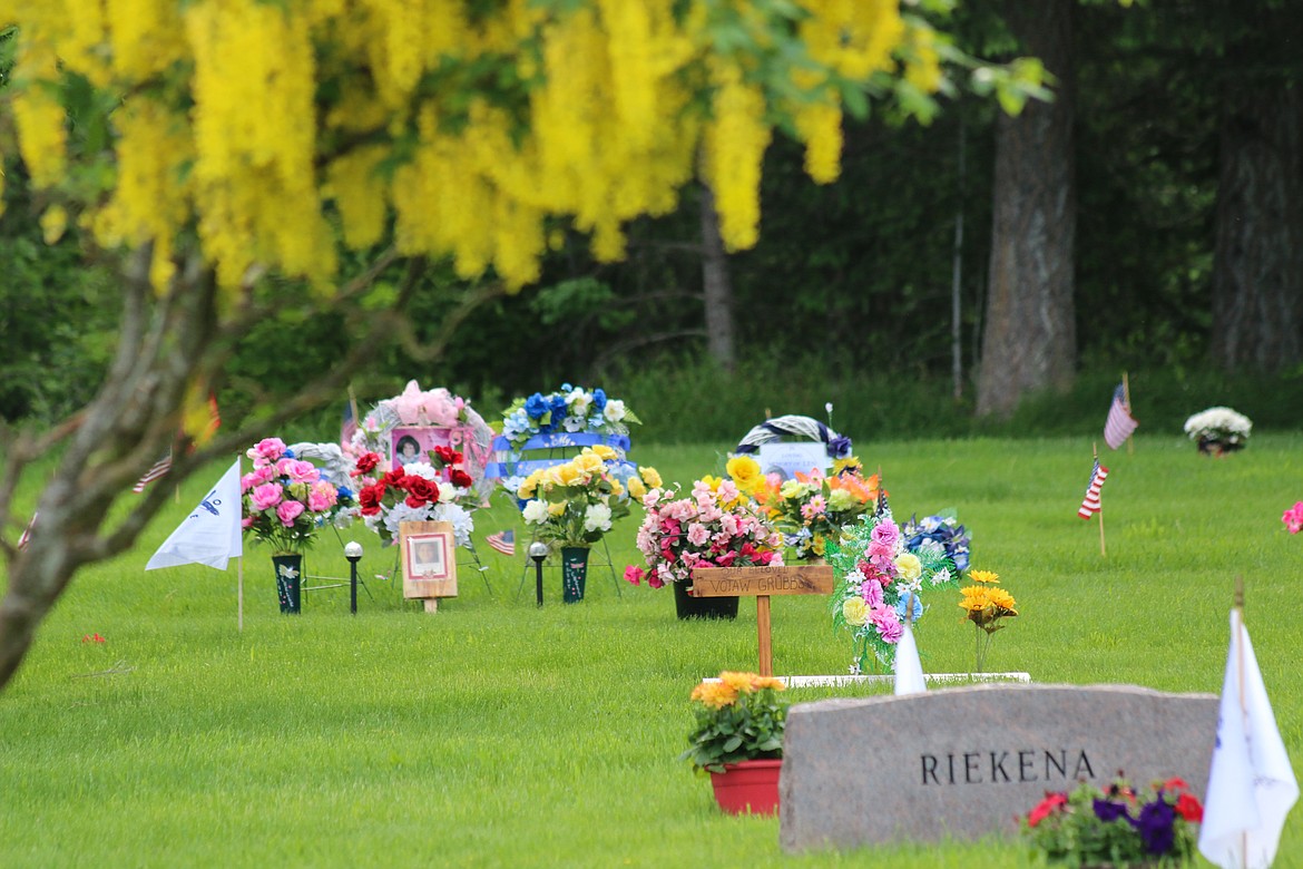 Photo by MANDI BATEMAN
Memorial Day was a day for everyone to remember loved ones that they had lost, like the wreaths made by Edwina Owens for her family.