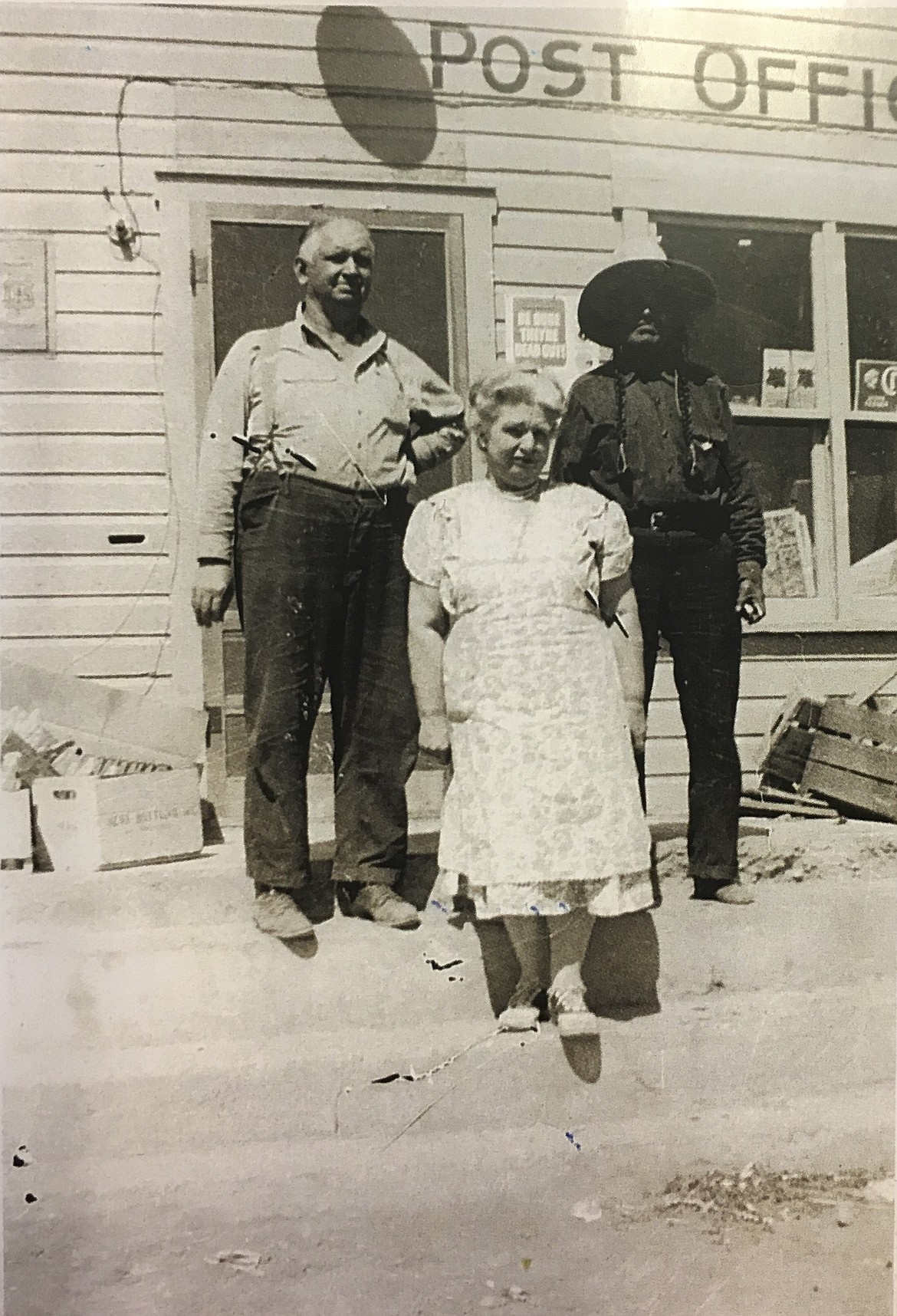 STANDING LEFT to right are Fred Uhde, Faith Uhde, and a Native American friend of theirs, in Rollins. (Photo provided courtesy of Peggy Lewis)