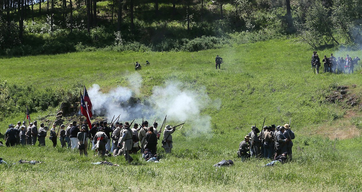 Union troops retreated and surrendered to the Confederates during a morning skirmish at the Battle of Deep Creek on May 26. (JUDD WILSON/Press)