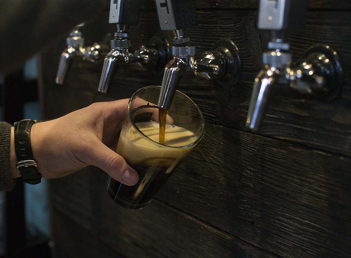 The Downdraft facility features several massive pieces of equipment for big-batch brewing that produces brews such as the Black Beryl Stout, the new Gin n Juice, and this Exit 5 Brown.