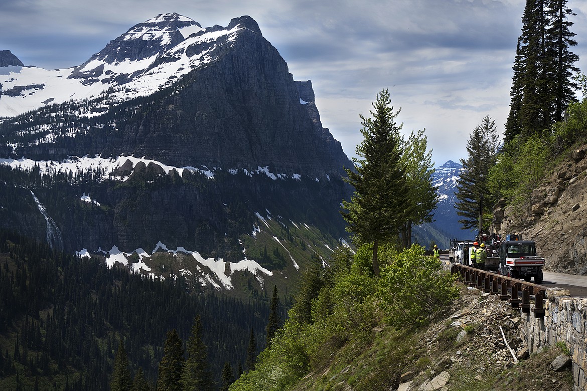 Glacier National Park road crews are hard at work preparing the Going to the Sun Road for vehicle traffic. (Jeremy Weber photo)