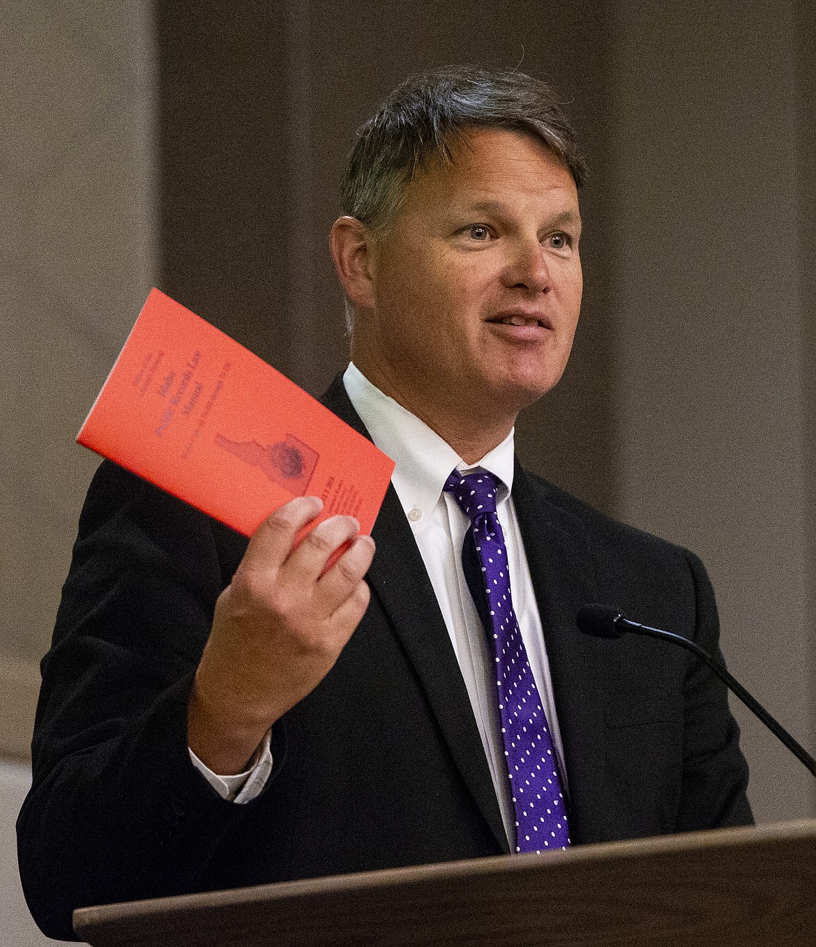 Idaho Deputy Attorney General Brent King speaks about access to public records and documents during an open government meeting Wednesday afternoon at The Coeur d&#146;Alene Resort. (LOREN BENOIT/Press)