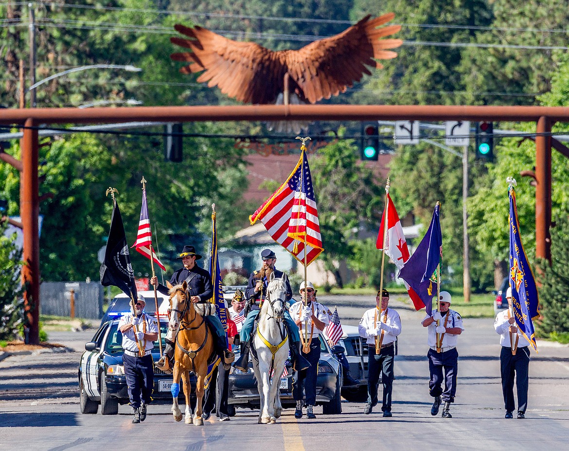 The Memorial Day parade begins down Mineral Avenue in Libby on Sunday, May 27, 2018. (John Blodgett/The Western News)