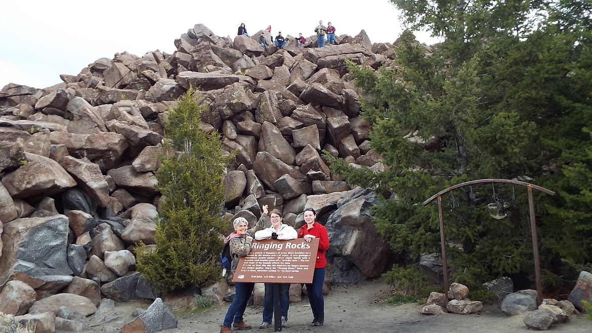 One stop for the Science Club students on their recent trip was to Ringing Rocks near Butte. (Photo courtesy of Beau Servo)