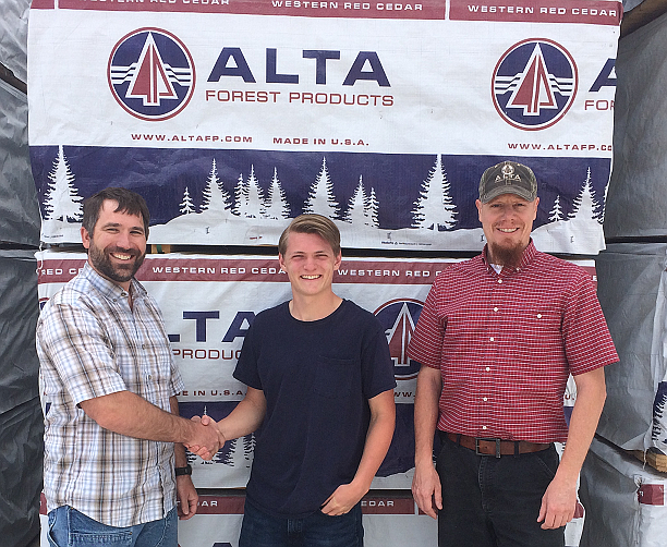 From left: Plant Manager Ryan Comer, Sebastian Rutherford, and Safety and Human Resources Manager Jeremy Dineen.

Courtesy photo