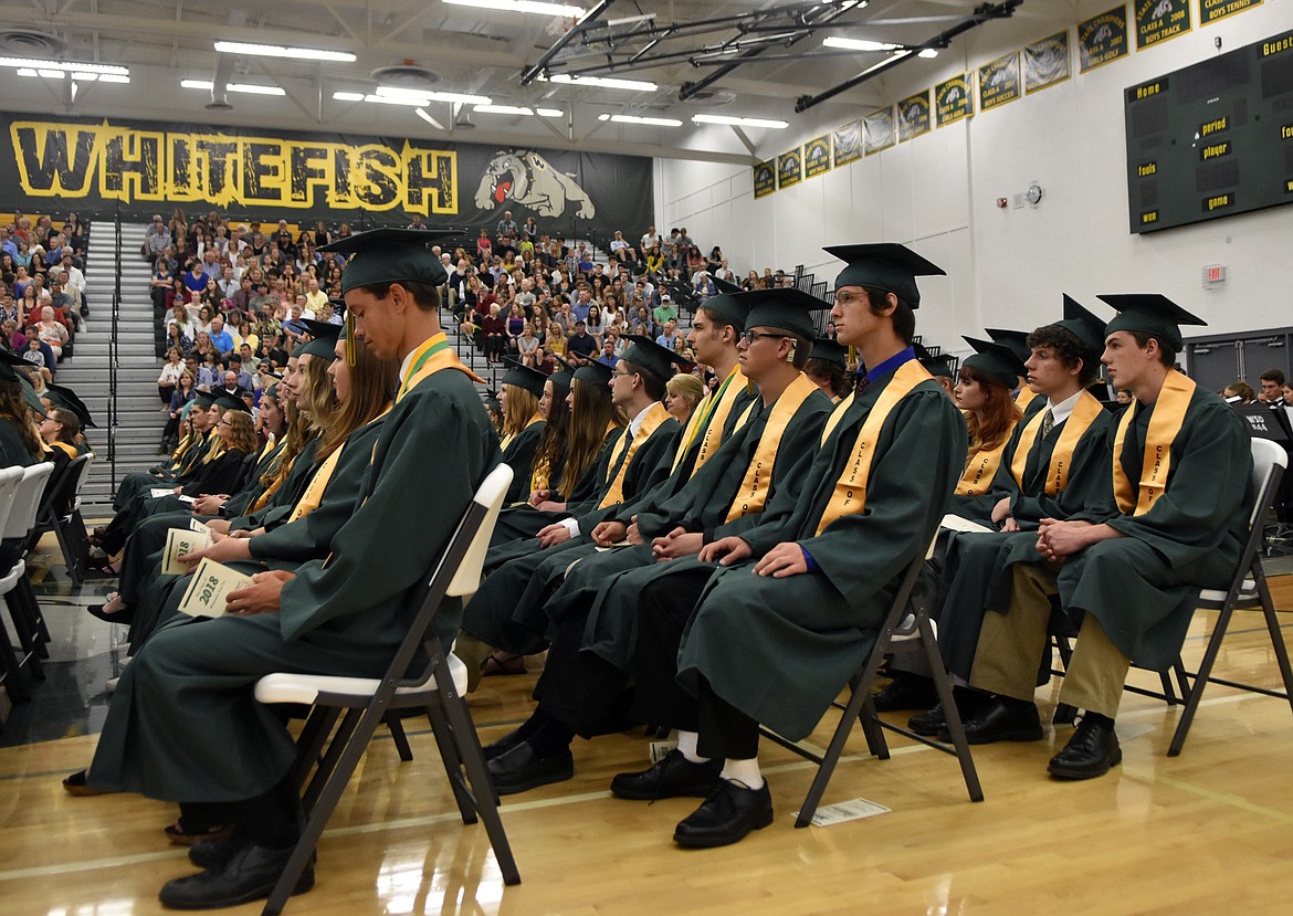 Whitefish High School graduated 112 seniors with the class of 2018 during the June 2 commencement ceremony at the high school gym. (Heidi Desch/Whitefish Pilot)