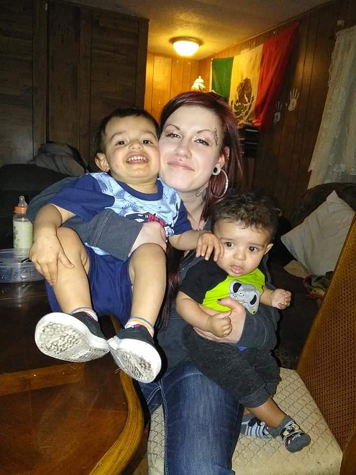 Courtesy photo 
Shasta Groene, 21, lives in Nampa with her sons Lorenzo, 2, left, and Omari, 10 months. She is writing a book about being kidnapped for seven weeks by convicted serial killer and sex offender Joseph Duncan III from her Wolf Lodge home when she was 8 in 2005. She also hopes a documentary can be made that includes her coming eye to eye with Duncan, who is on death row at an Indiana prison.