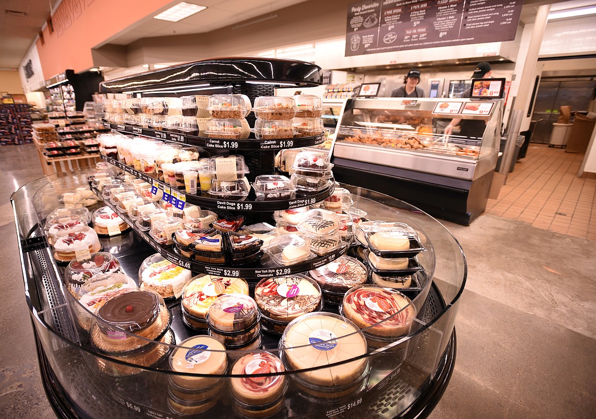 In the expanded bakery section there is a new &quot;cream island&quot; which holds a selection of cheesecakes and single service dessert items.(Brenda Ahearn/Daily Inter Lake)