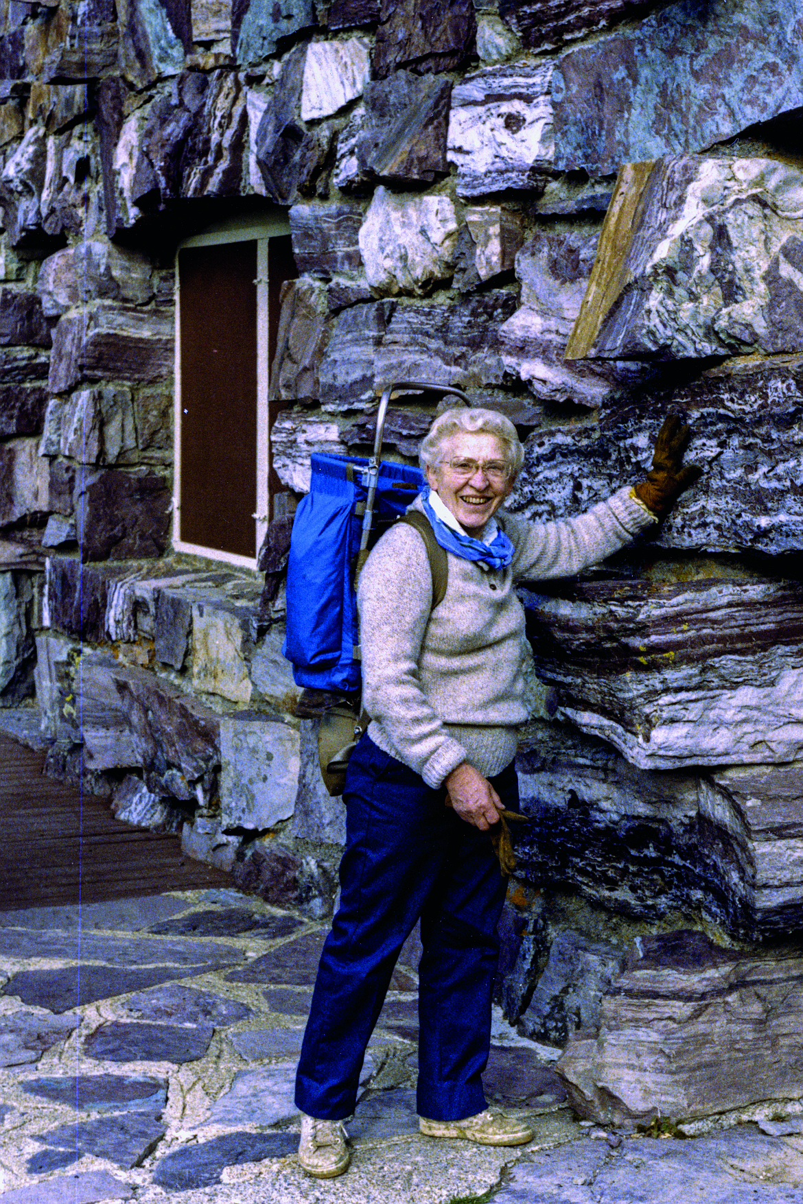 Kay Luding at Glacier National Park&#146;s Sperry Chalet. She operated Sperry and the Granite Park Chalet with her husband, Ross, for several decades. (Courtesy Terry Abell)