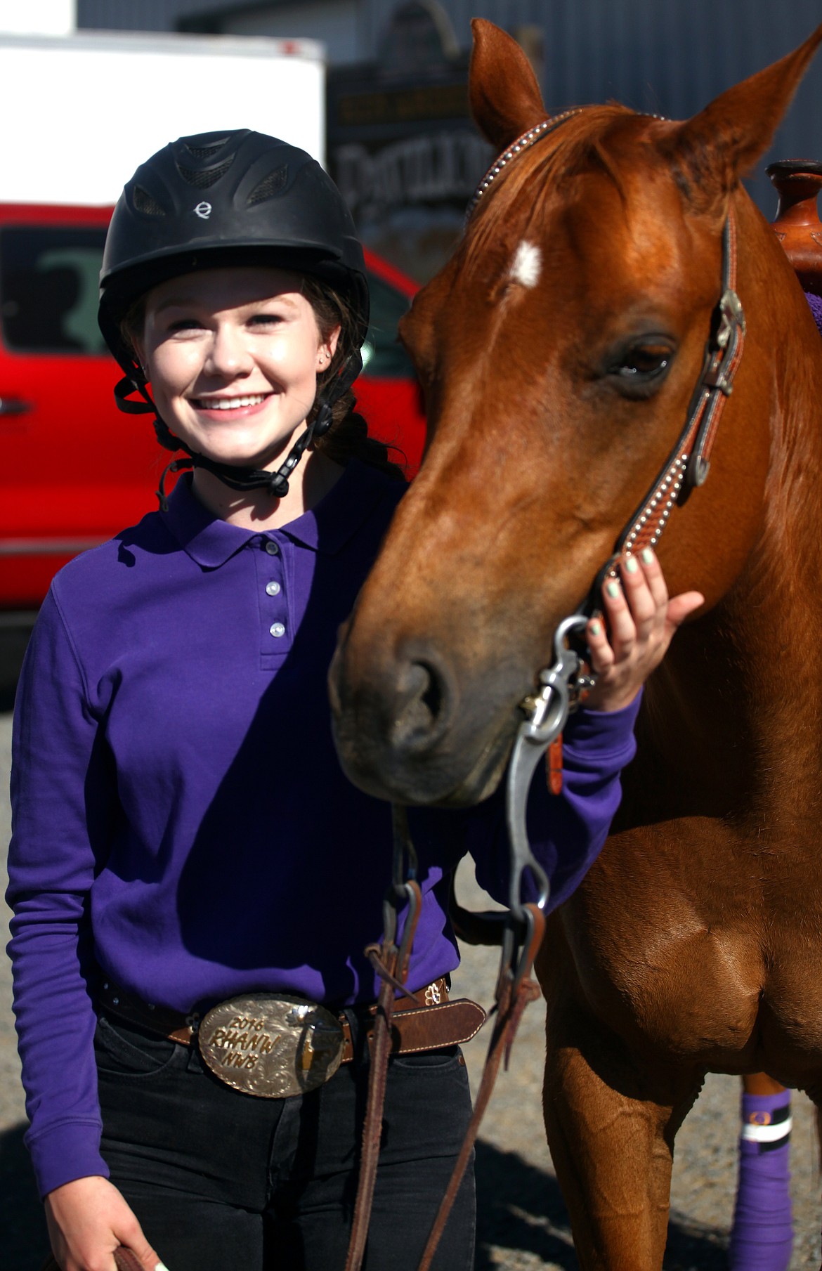 Rodney Harwood/Columbia Basin Herald
Kady Didtel of Wenatchee and her Quarter Horse Bentley represented Team Washington this past weekend at the Pacific Northwest Invitational Regional Finals at Grant County Fairgrounds.