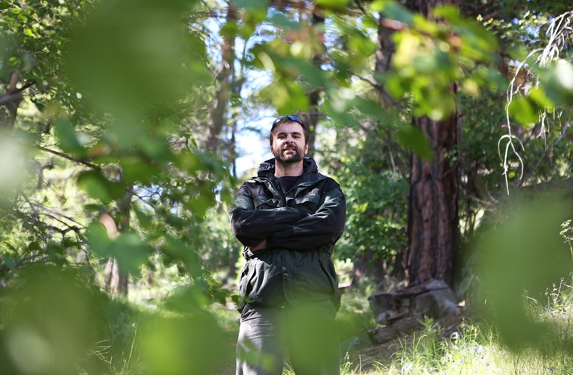 Matt Opalka, 40, of Columbia Falls, is pictured at Lone Pine State Park Monday afternoon. (Mackenzie Reiss/Daily Inter Lake)