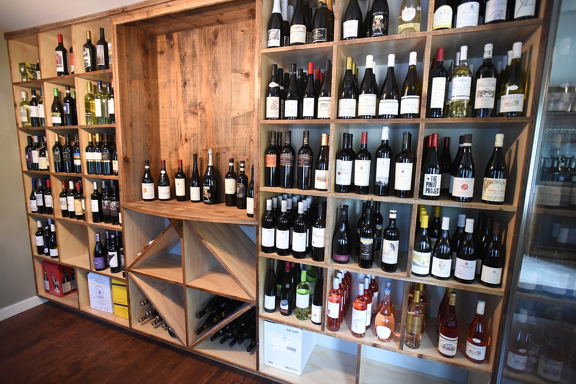 The bottle shop at Wood Bay Wine.